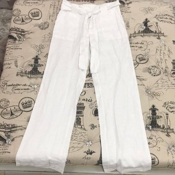 Caslon® New Belted Linen Pants - Picture 3 of 8